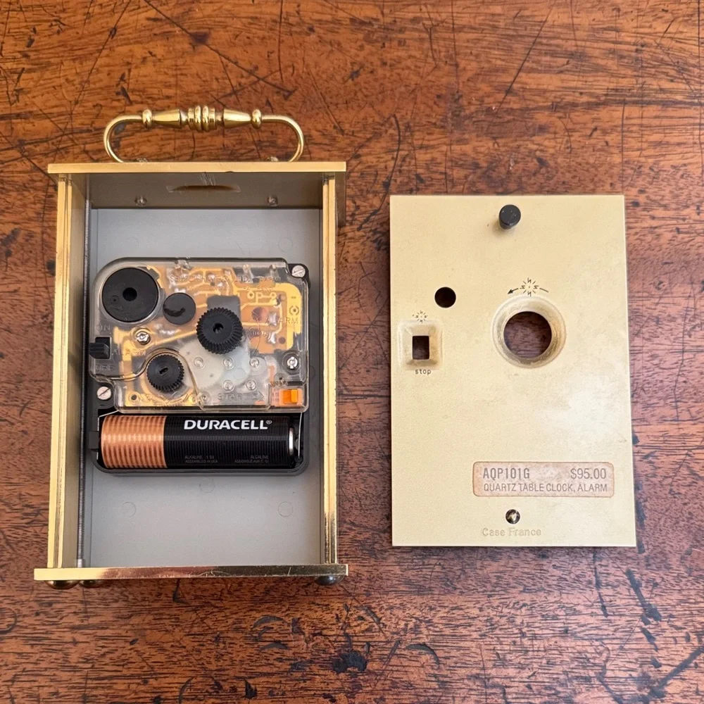 Vintage Seiko Brass Carriage Alarm Clock